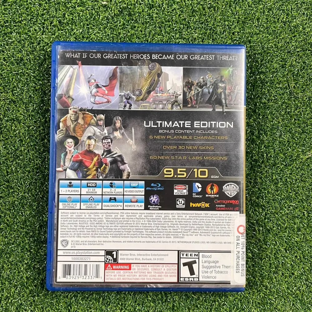 Injustice: Gods Among Us - Ultimate Edition (Sony PlayStation 4, 2013) CIB Works